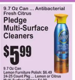 SuperFresh Pledge Multi-Surface Cleaners offer