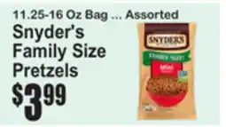 SuperFresh Snyder's Family Size Pretzels offer