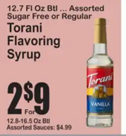 SuperFresh Torani Flavoring Syrup offer