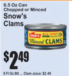 SuperFresh Snow's Clams offer