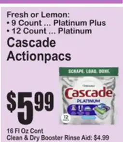SuperFresh Cascade Actionpacs offer