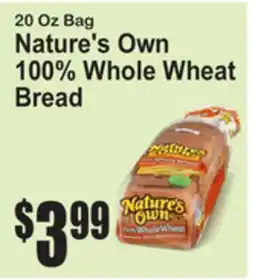 SuperFresh Nature's Own 100% Whole Wheat Bread offer