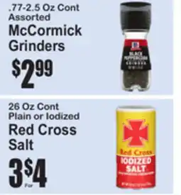SuperFresh McCormick Grinders Red Cross Salt offer