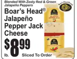 SuperFresh Boar's Head Jalapeño Pepper Jack Cheese offer