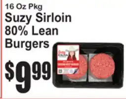 SuperFresh Suzy Sirloin 80% Lean Burgers offer