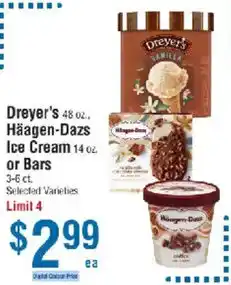 Smart & Final Dreyer's Ice Cream or Bars offer
