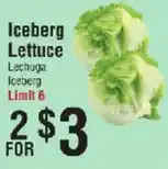 Smart & Final Iceberg Lettuce offer