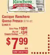 Smart & Final Cacique Ranchero Queso Fresco offer