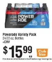 Smart & Final Powerade Variety Pack offer
