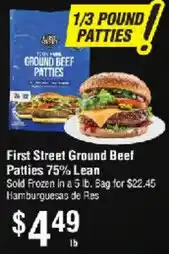 Smart & Final First Street Ground Beef Patties offer