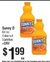 Smart & Final Sunny D offer