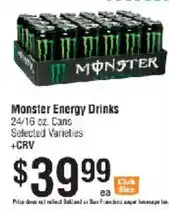 Smart & Final Monster Energy Drinks offer