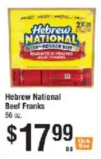 Smart & Final Hebrew national beef franks offer