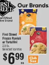 Smart & Final First Street Frozen Ravioli or Tortellini offer