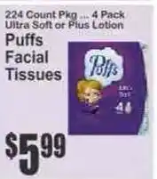 Key Food Puffs Facial Tissues offer