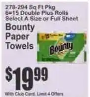 Key Food Bounty paper towels offer