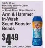 Key Food Arm & Hammer In-Wash Scent Booster Beads offer
