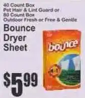 Key Food Bounce Dryer Sheet offer