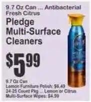 Key Food Pledge multi-surface cleaners offer