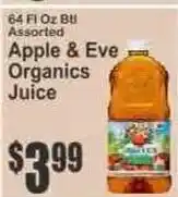 Key Food Apple & Eve Organics Juice offer