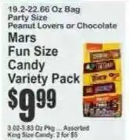 Key Food Mars Fun Size Candy Variety Pack offer