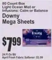 Key Food Downy Mega Sheets offer