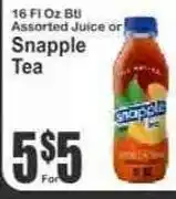 Key Food Snapple Tea offer
