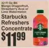 Key Food Starbucks Refreshers Concentrate offer