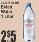 Key Food Evian water offer