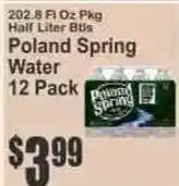 Key Food Poland Spring Water offer
