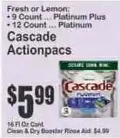 Key Food Cascade Actionpacs offer