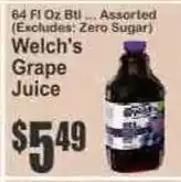 Key Food Welch's Grape Juice offer