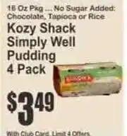 Key Food Kozy Shack Simply Well Pudding offer