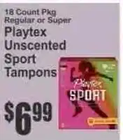 Key Food Playtex unscented sport tampons offer