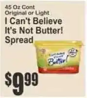 Key Food I Can't Believe It's Not Butter! Spread offer