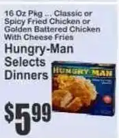 Key Food Hungry-Man Selects Dinners offer