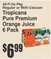 Key Food Tropicana pure premium orange juice offer