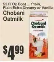 Key Food Chobani Oatmilk offer