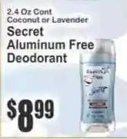 Key Food Secret Aluminum Free Deodorant offer