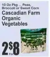 Key Food Cascadian Farm Organic Vegetables offer