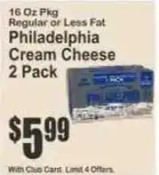 Key Food Philadelphia cream cheese offer