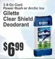 Key Food Gilette Clear Shield Deodorant offer