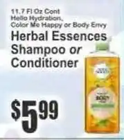 Key Food Herbal Essences Shampoo or Conditioner offer