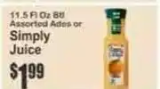 Key Food Simply Juice offer