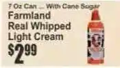 Key Food Farmland real whipped light cream offer