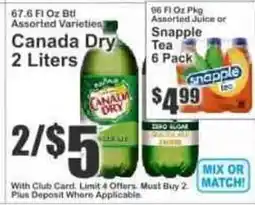 Key Food Canada Dry soda offer