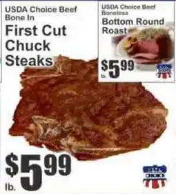 Key Food Usda Choice Beef First Cut Chuck Steaks offer
