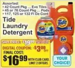 Key Food Tide laundry detergent offer