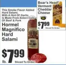Key Food Hormel magnifico hard salami offer