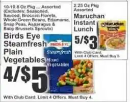 Key Food Birds Eye Steamfresh Plain Vegetables offer